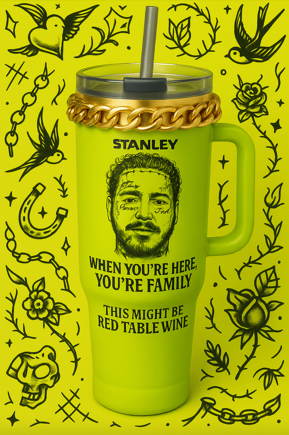 post malone x stanley x olive garden collab